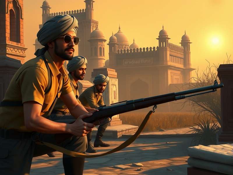 Ace Epic Struggle story cutscene showing freedom fighters planning resistance strategy in 1940s India